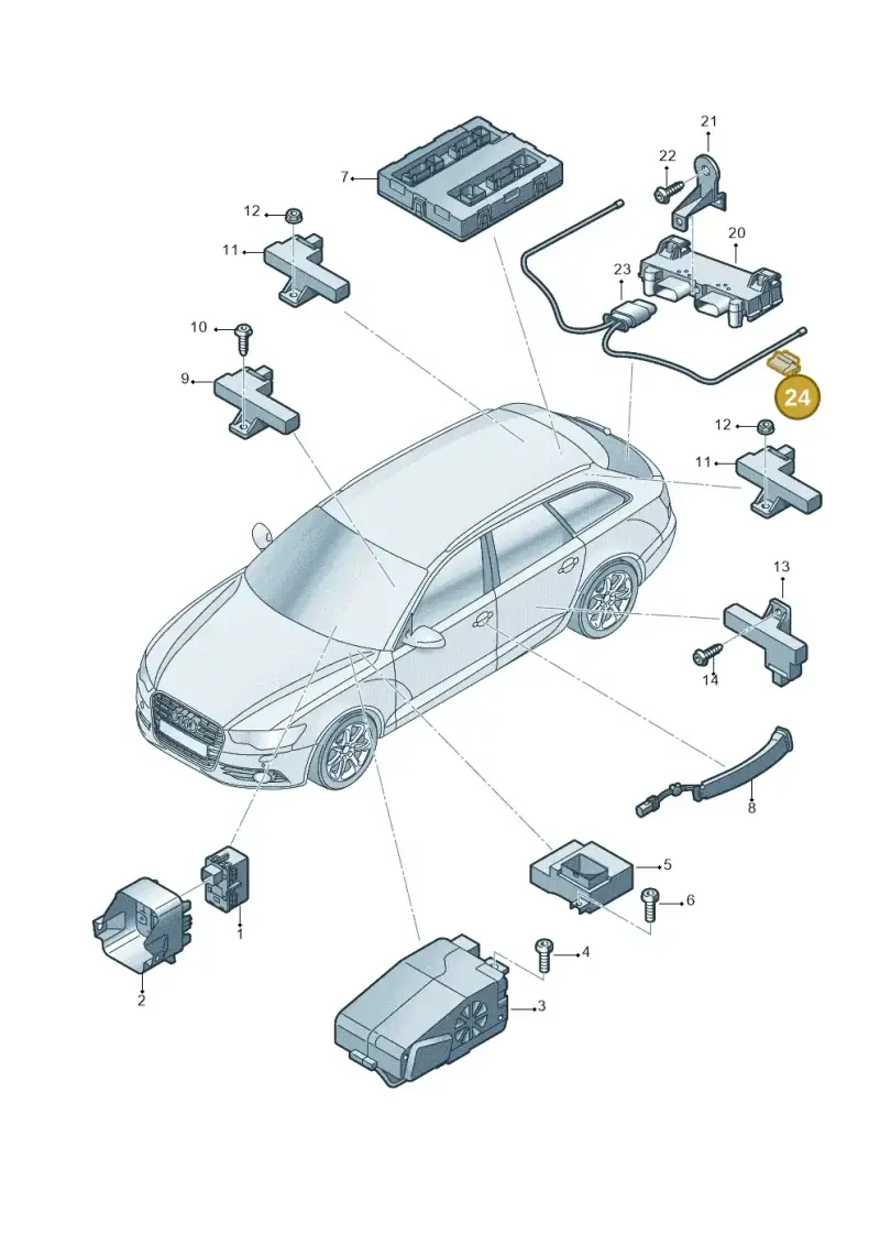 4E0971847 — Audi RS6 Avant (2013-2018) diagram 758909000, position 24