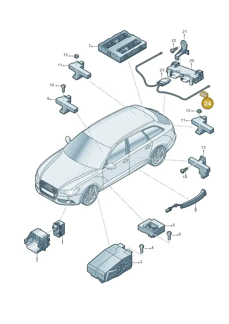 4E0971847 — Audi RS7 Sportback (2013-2018) diagram 765909000, position 24