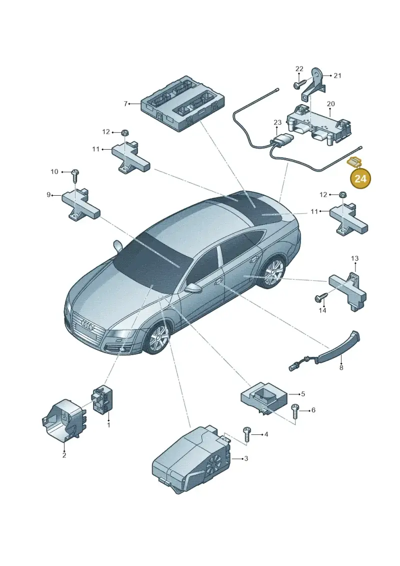 4E0971847 — Audi A7 Sportback (2014-2018) diagram 711909000, position 24