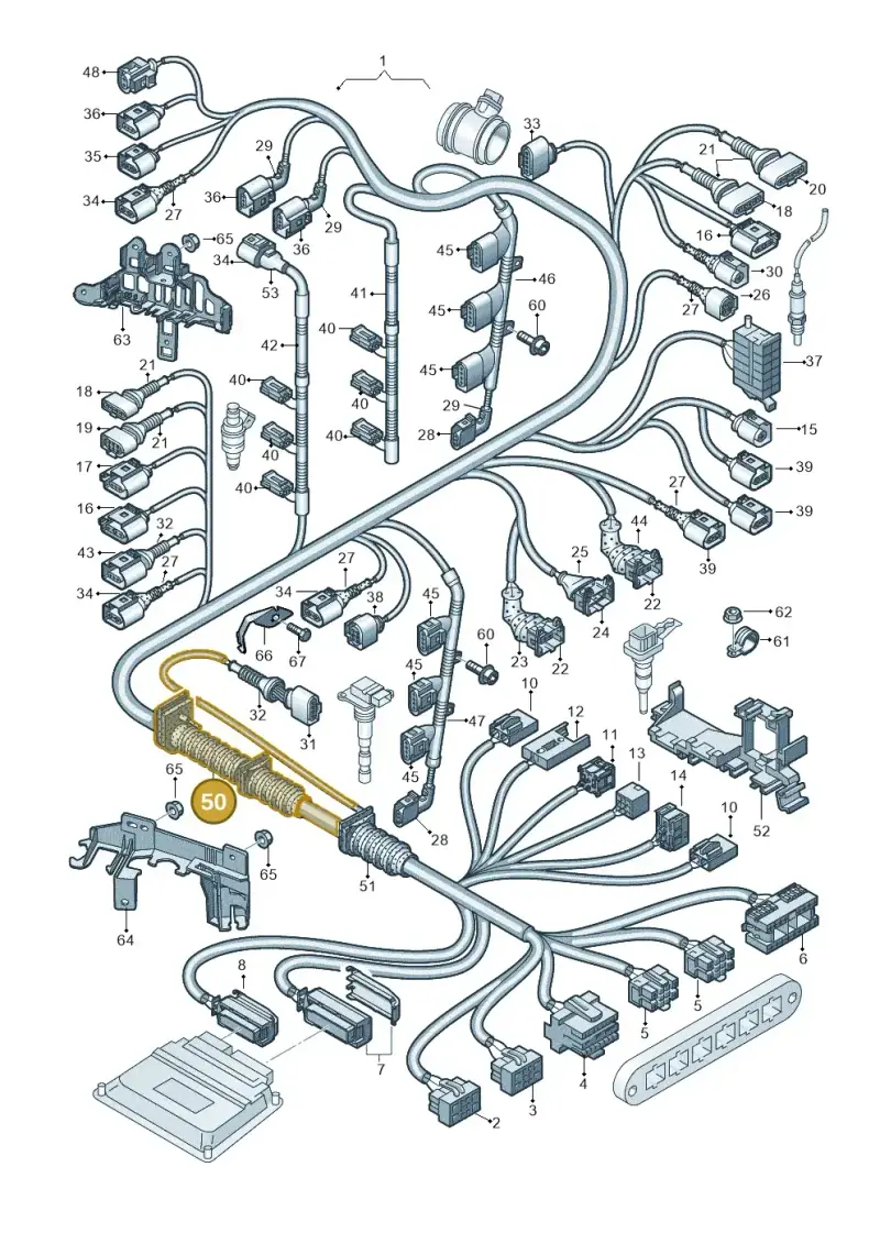 4E0971876A — Audi A8/S8/qu. lang (2003-2007) diagram 264971400, position 50