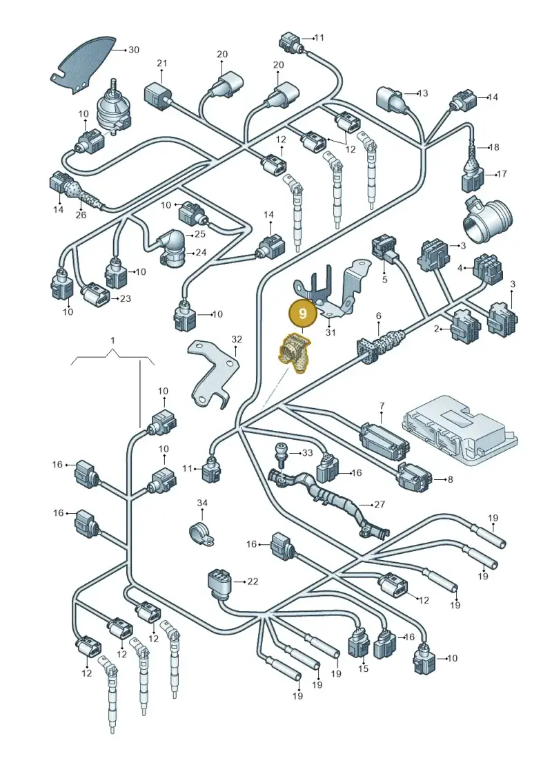 4E0971876A — Audi A8/S8/qu. lang    08> (2007-) diagram 291971350, position 9