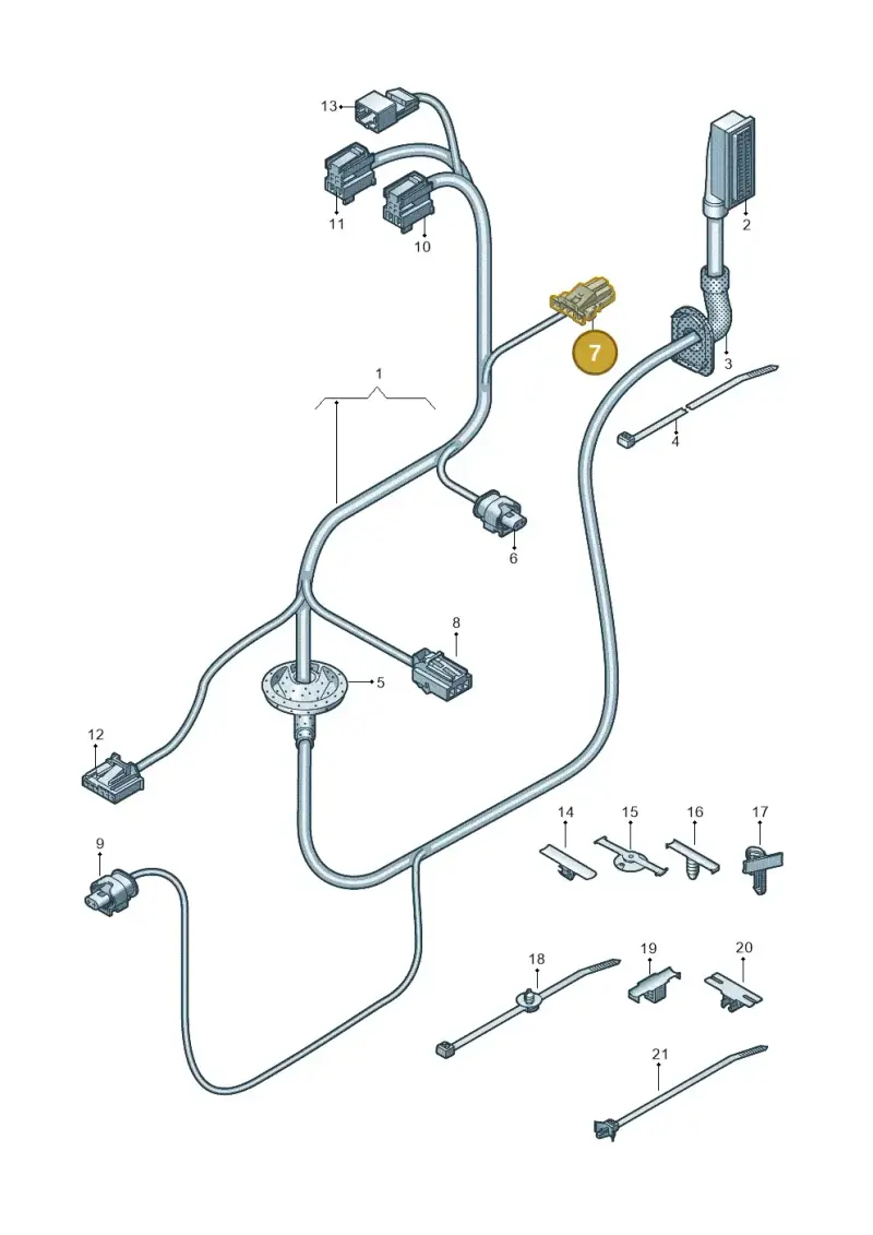 4E0971942 — Audi A1 Sportback (2018-2025) diagram 592972330, position 7
