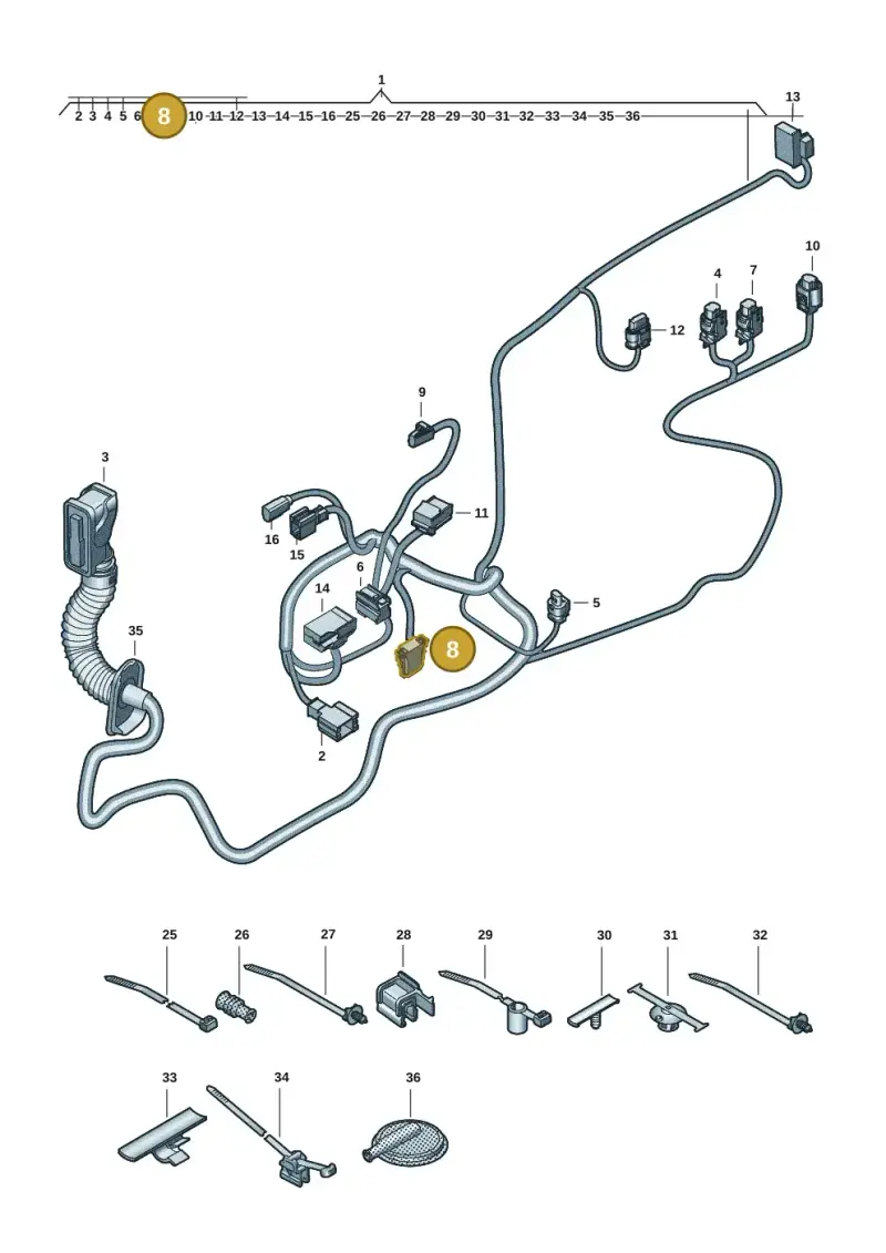 4E0971942 — Audi A5 Limousine (2024-2025) diagram 8wk972330, position 8