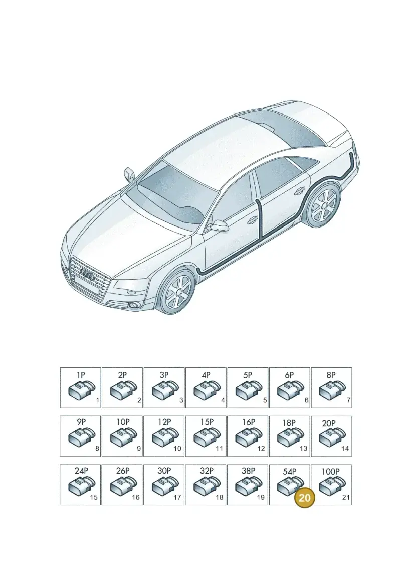 4E0972144 — Audi A8L qu. 3.0 TDI (2013-2018) diagram 771971830, position 20