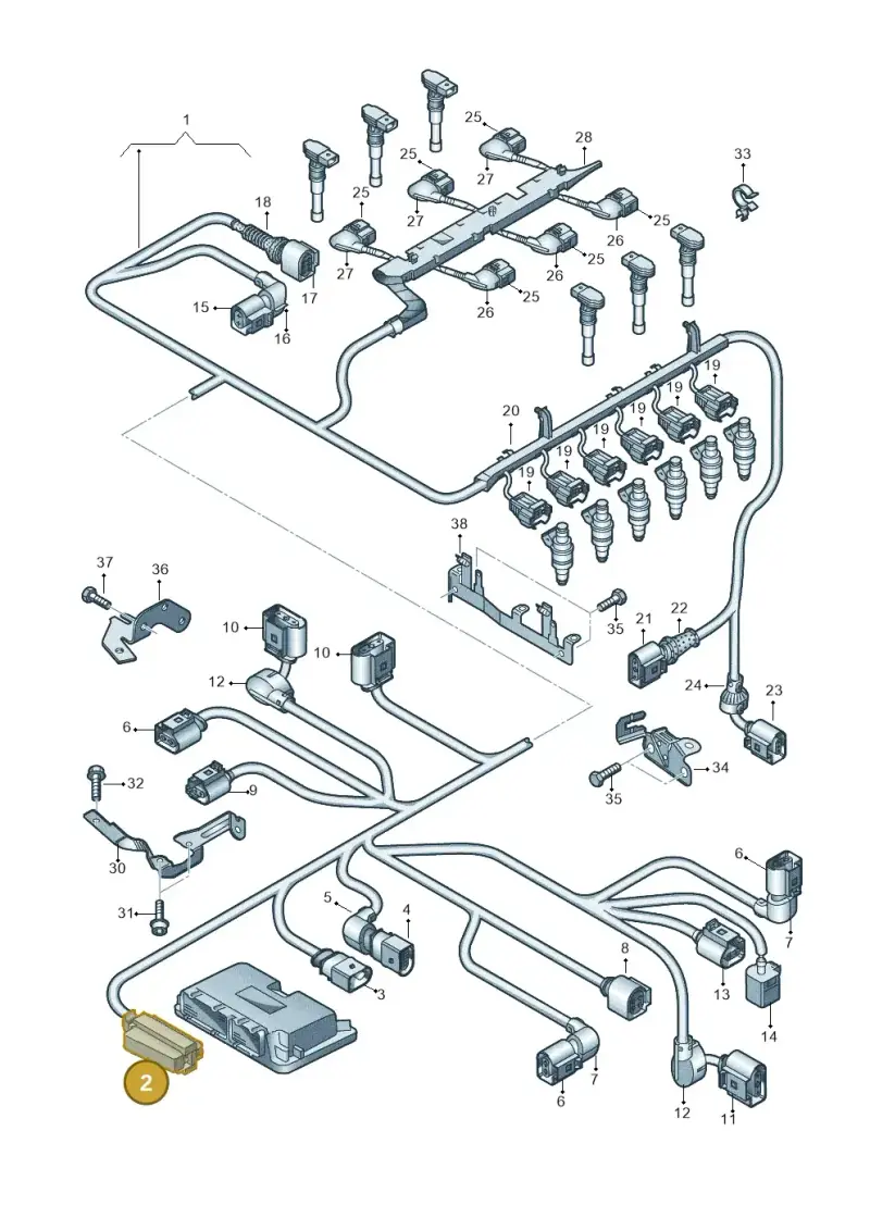 4E0972479 — Audi A3 Sportback (2008-2013) diagram 278971300, position 2