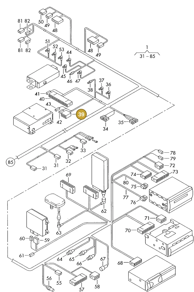 4E0972701 — Audi A8 quattro (1999-2002) diagram 255972620, position 39