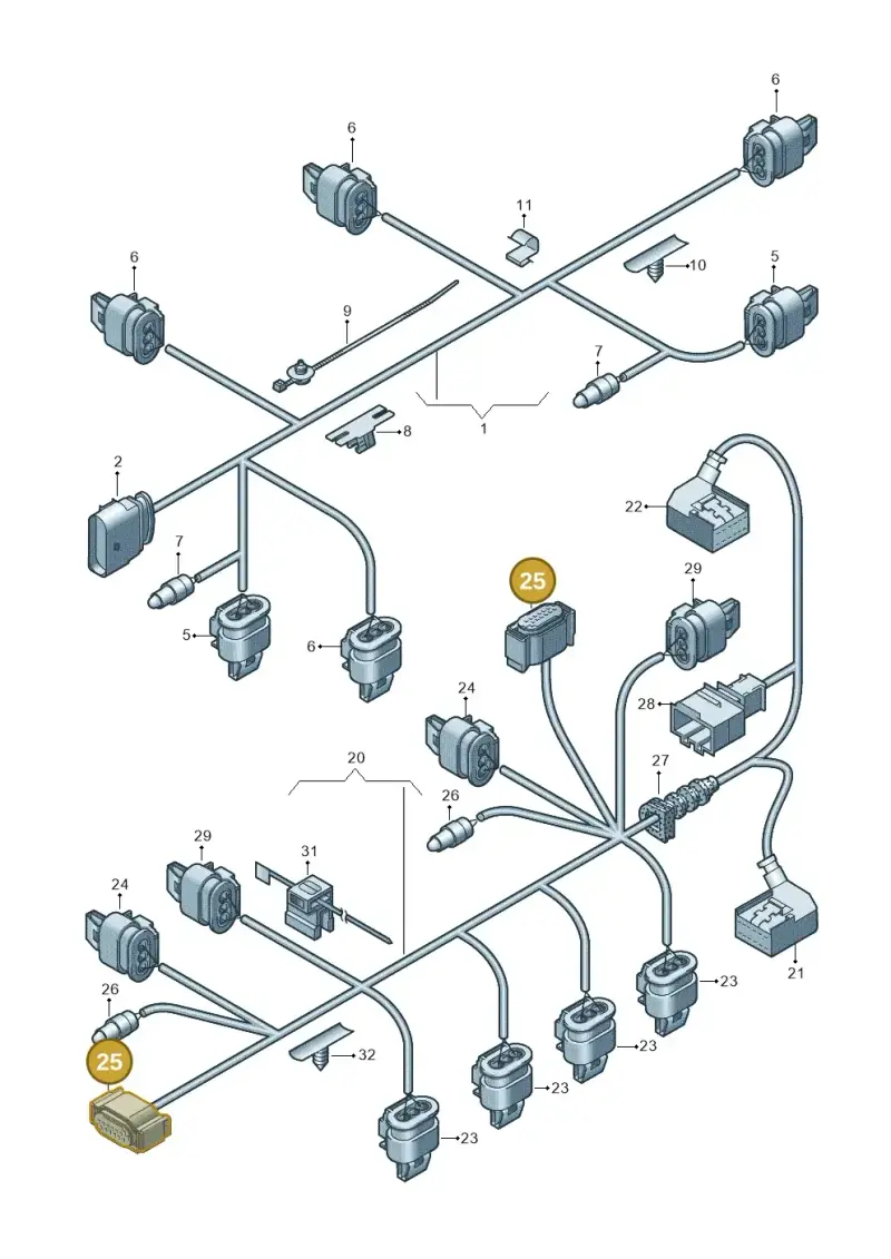 4E0972713 — Audi RS7 Sportback (2013-2018) diagram 711972300, position 25