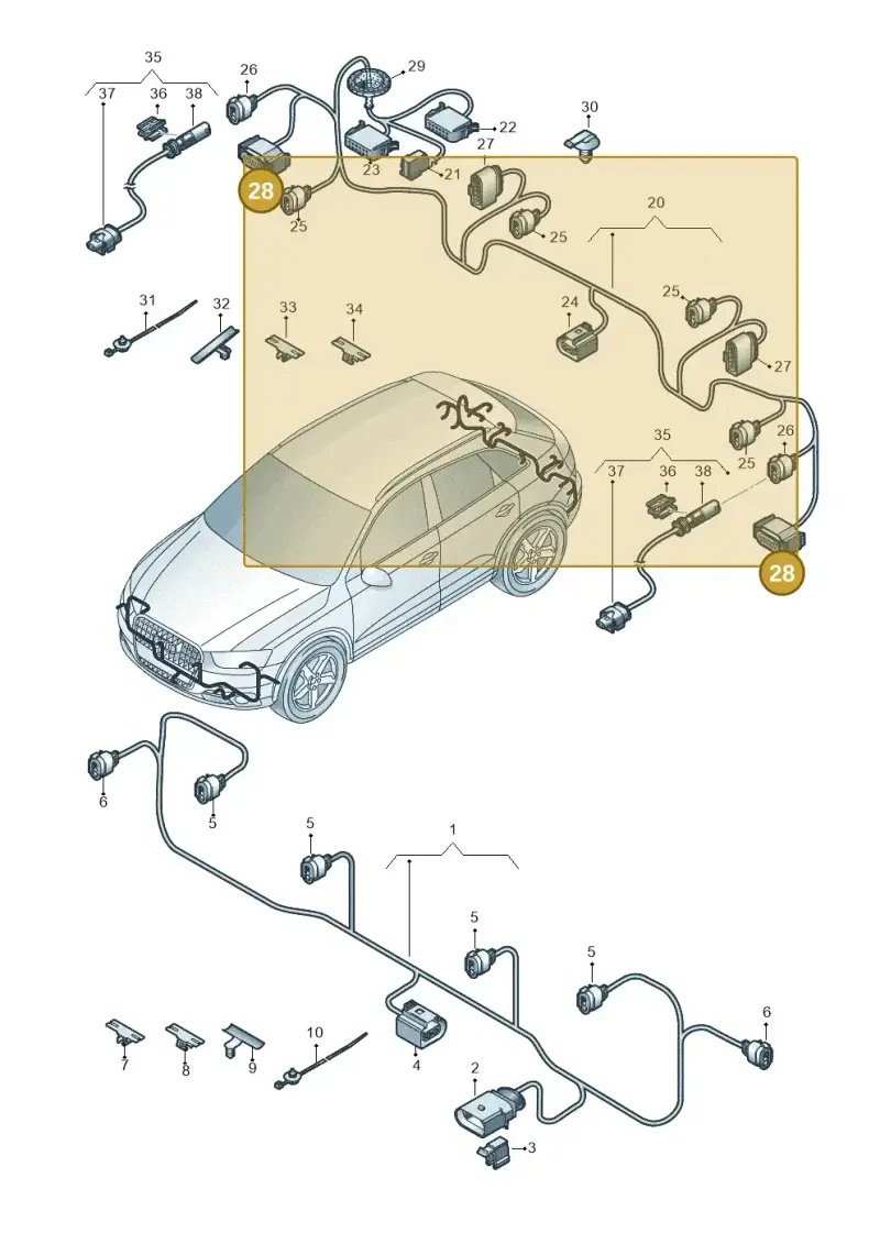 4E0972713 — Audi Q3 1.4 (2016-) diagram 728972700, position 28
