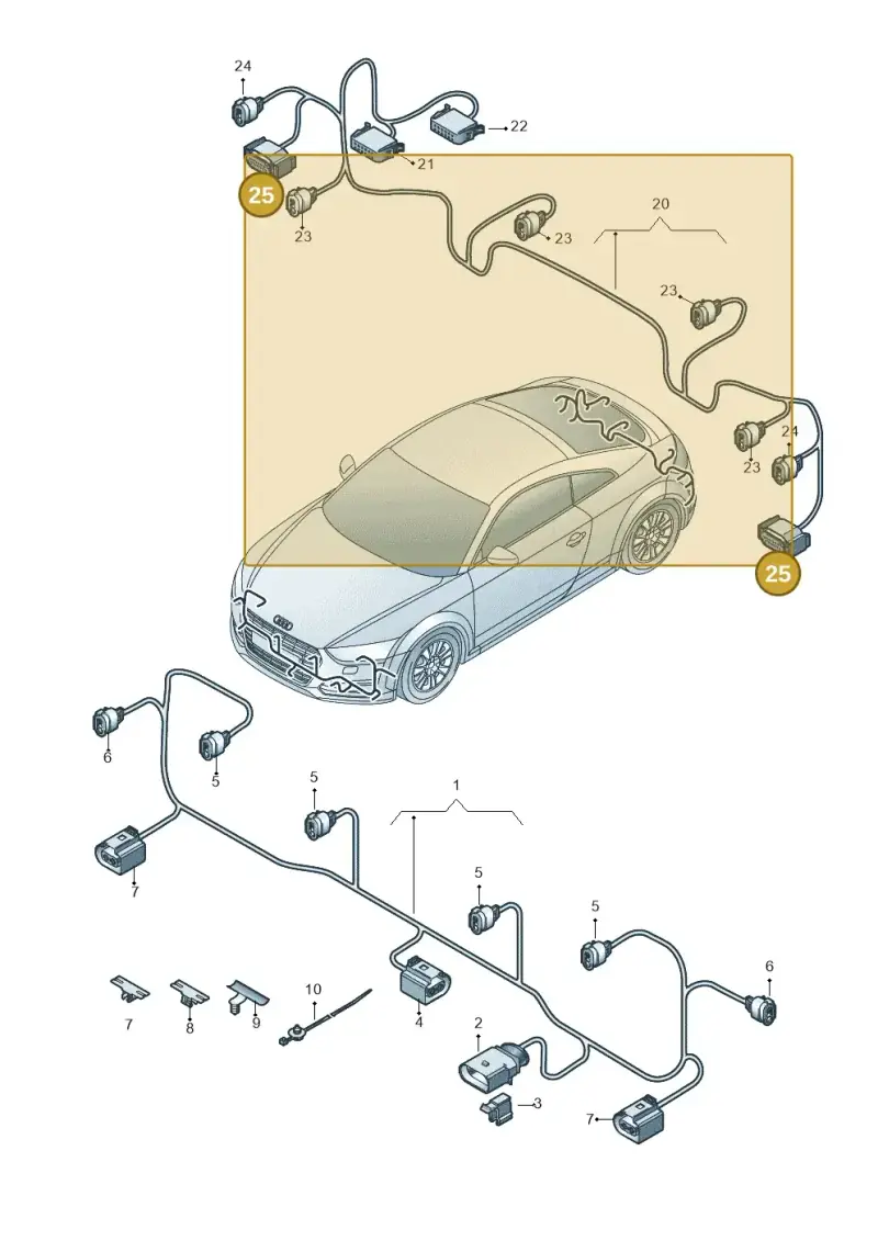 4E0972713 — Audi TTRS Coupe (2016-2023) diagram 850972500, position 25