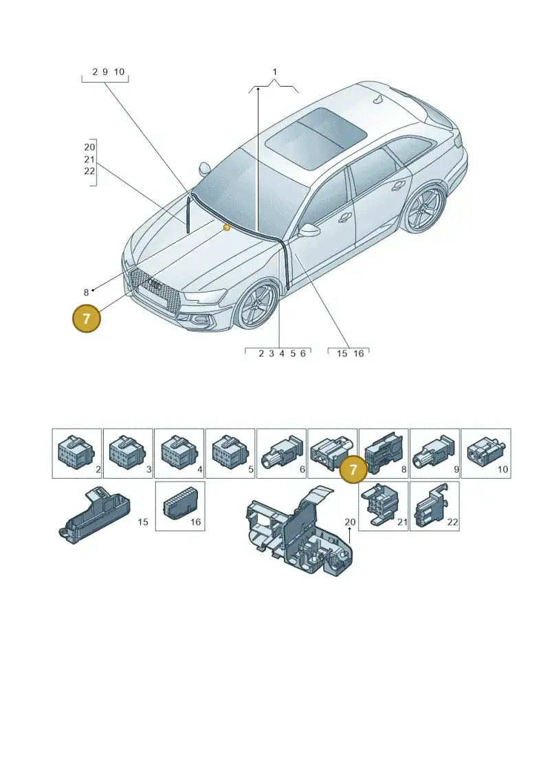 4E0973302 — Audi RS4 Avant (2017-) diagram 438971900, position 7