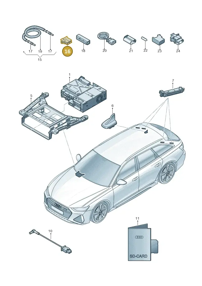 4E0973702 — Audi RS6 Avant (2019-) diagram 537035000, position 16