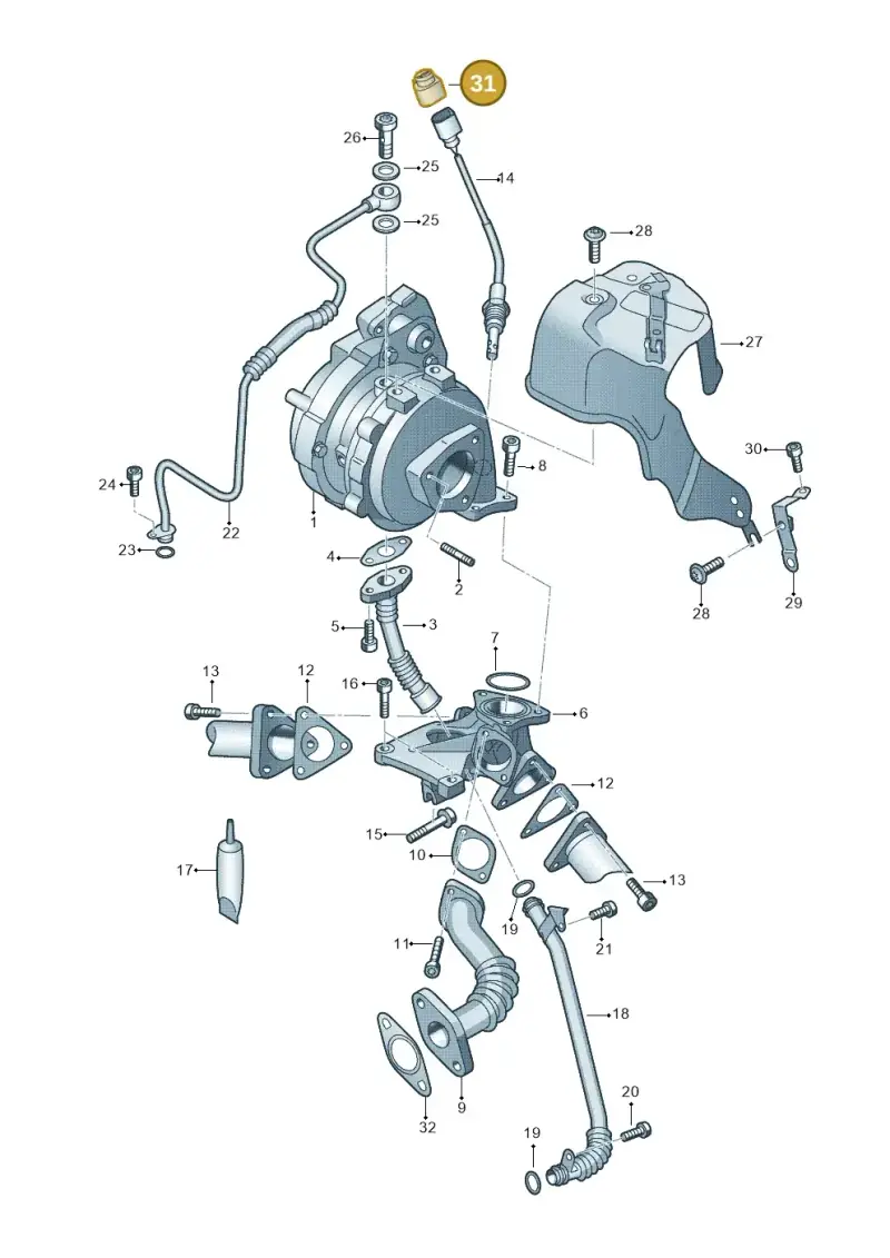 4E0973715 — Audi Q7 qu. 3.0 TDI (2009-2015) diagram 620145750, position 31