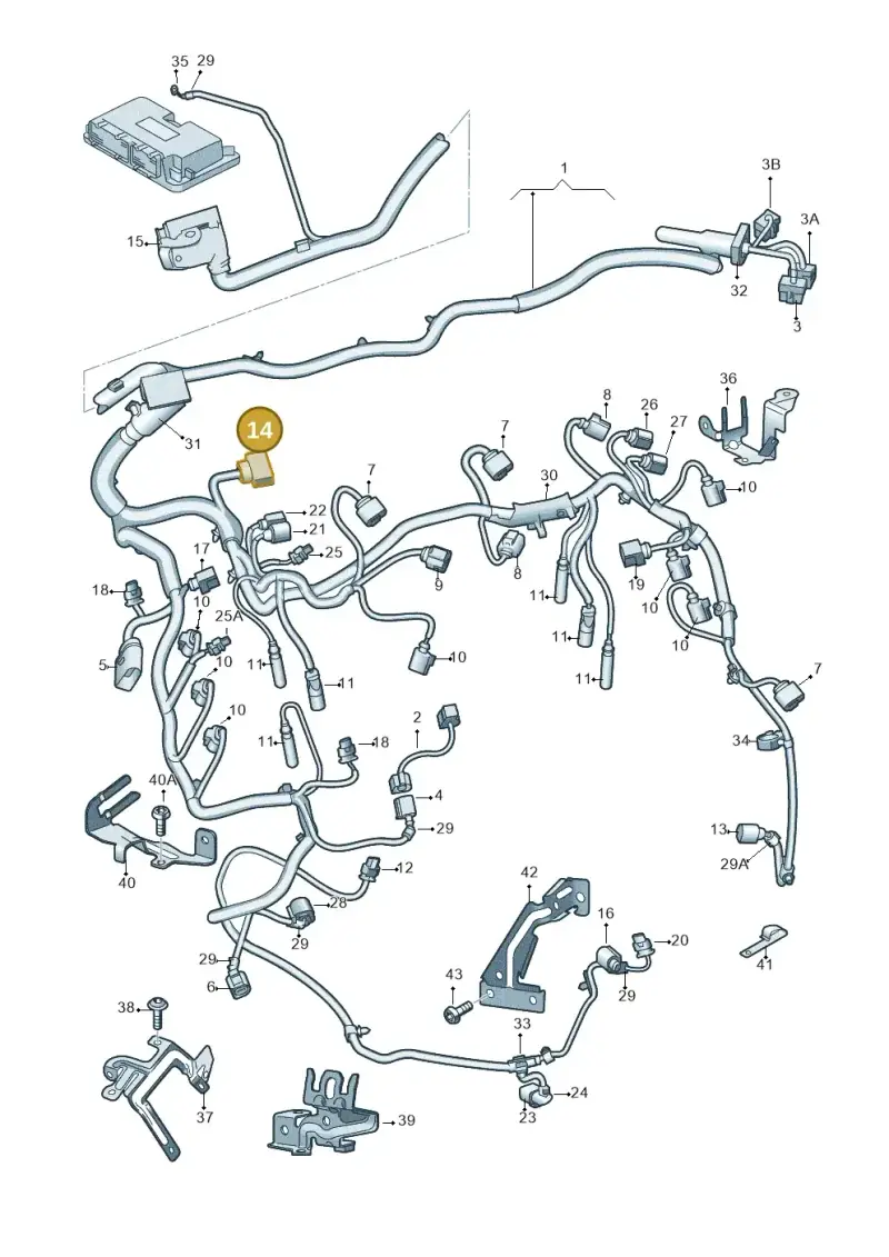4E0973715 — Audi Q7 qu. 3.0 TDI (2009-2015) diagram 675971120, position 14
