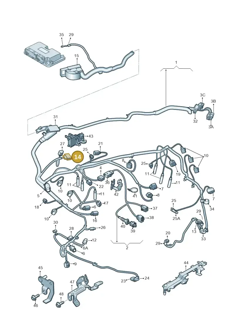 4E0973715 — Audi Q7 qu. 3.0 TDI (2009-2015) diagram 675971130, position 14