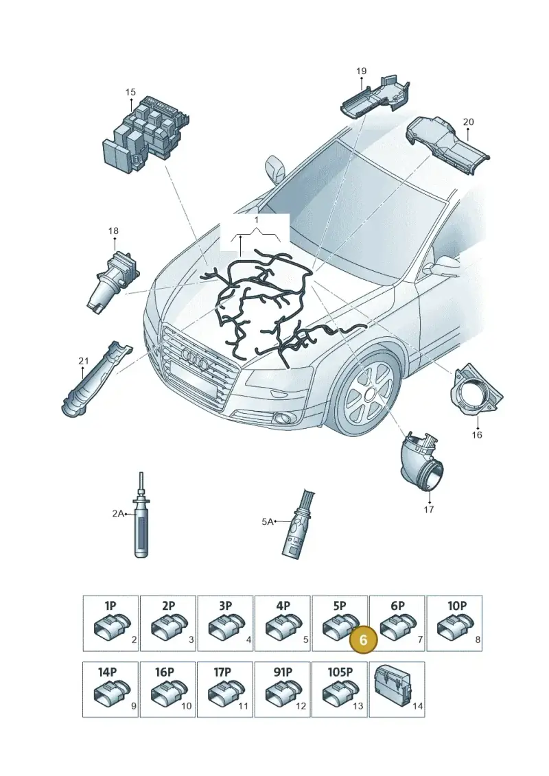 4E0973715 — Audi A8L qu. 3.0 TDI (2013-2018) diagram 771971300, position 6