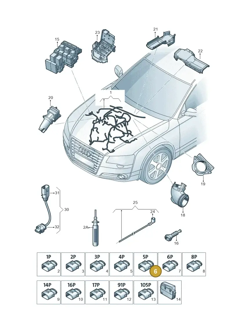 4E0973715 — Audi A8L qu. 3.0 TDI (2013-2018) diagram 771971500, position 6