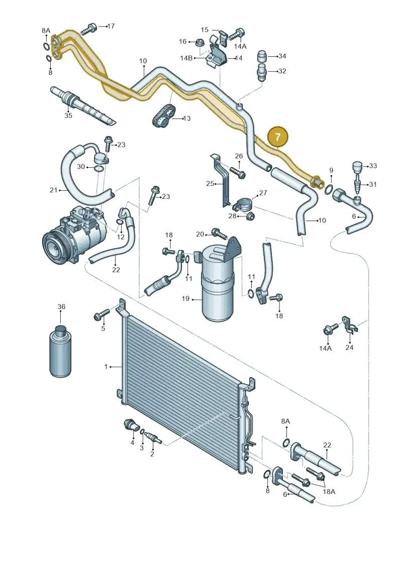 4E1260709M — Audi A8/S8/qu. lang    08> (2007-) diagram 291260410, position 7