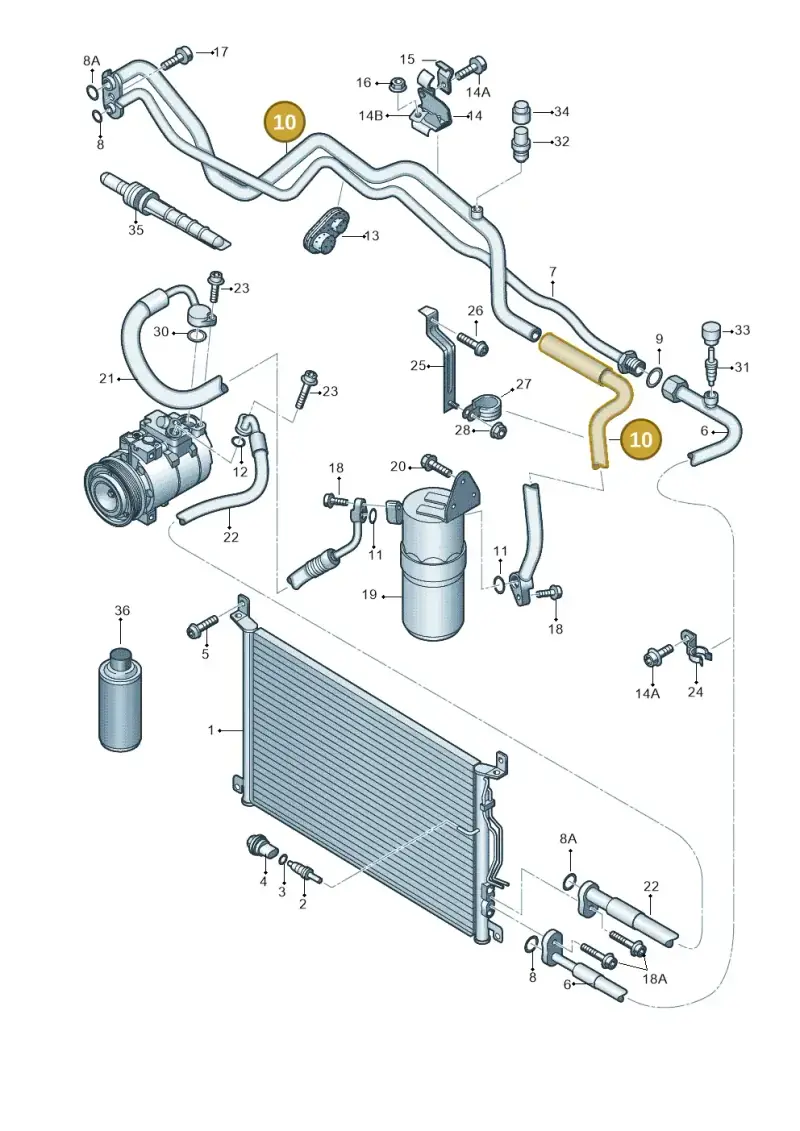 4E1260740AH — Audi A8/S8/qu. lang    08> (2007-) diagram 291260410, position 10