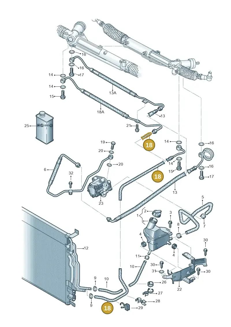 4E1422891R — Audi A8/S8/qu. lang    08> (2007-) diagram 291422750, position 18