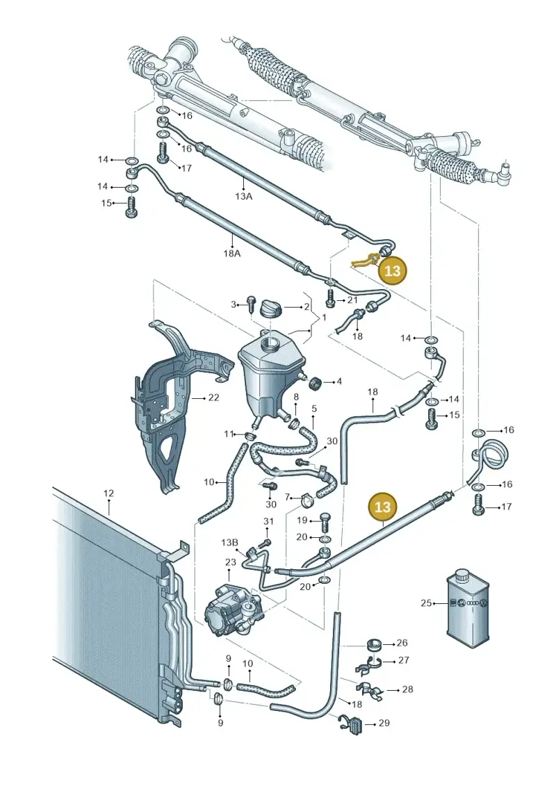4E1422893AH — Audi A8/S8/qu. lang    08> (2007-) diagram 291422720, position 13