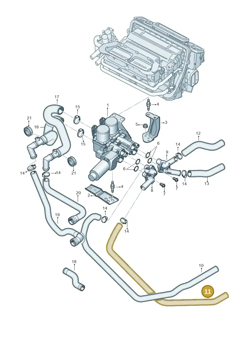 4E1819374 — Audi A8/S8/qu. lang    08> (2007-) diagram 291819600, position 11