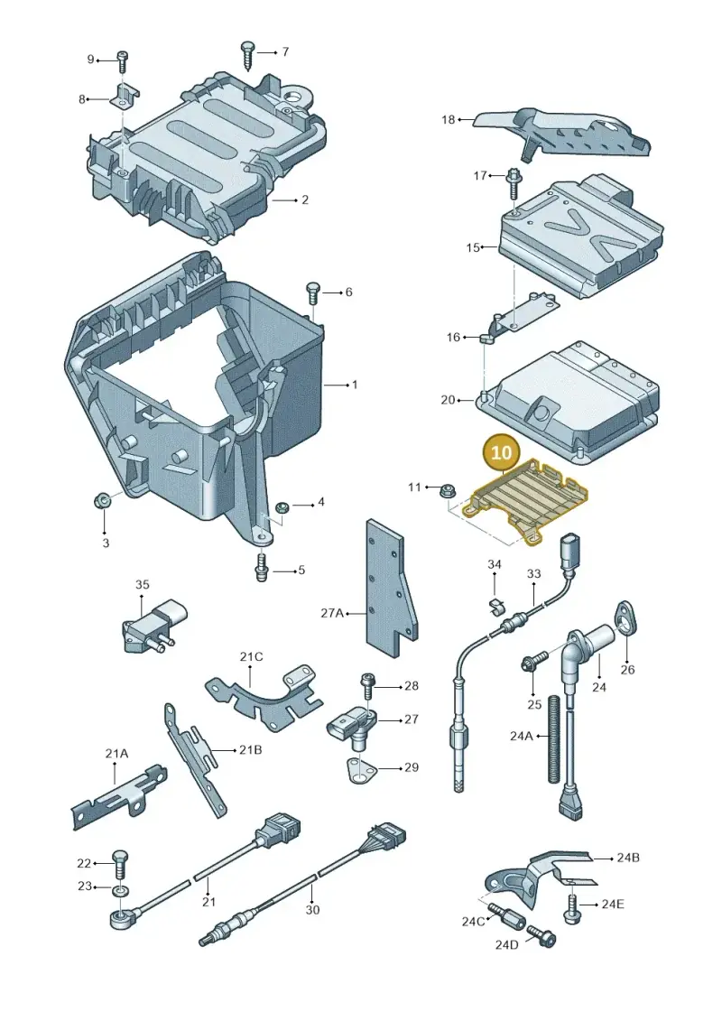 4E1907649A — Audi A8/S8/qu. lang    08> (2007-) diagram 291906000, position 10