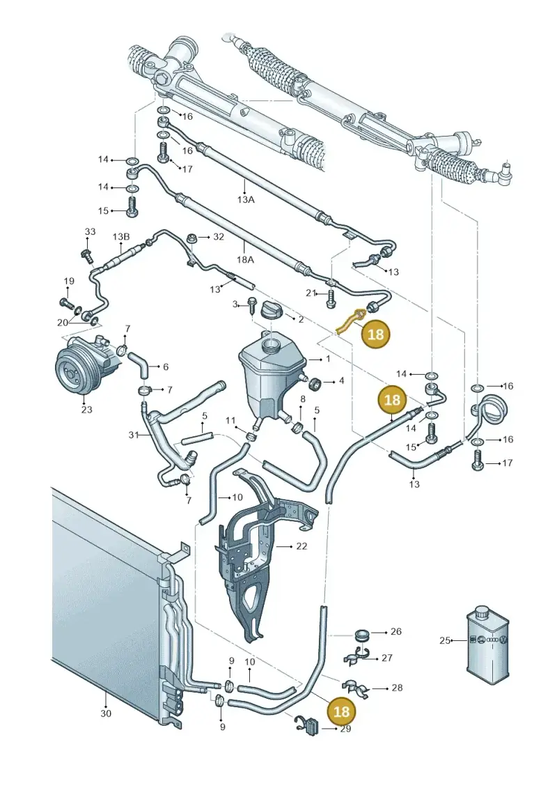 4E2422891AA — Audi A8/S8/qu. lang (2003-2007) diagram 291422600, position 18
