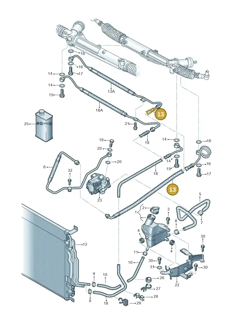 4E2422893AN — Audi A8/S8/qu. lang    08> (2007-) diagram 291422750, position 13