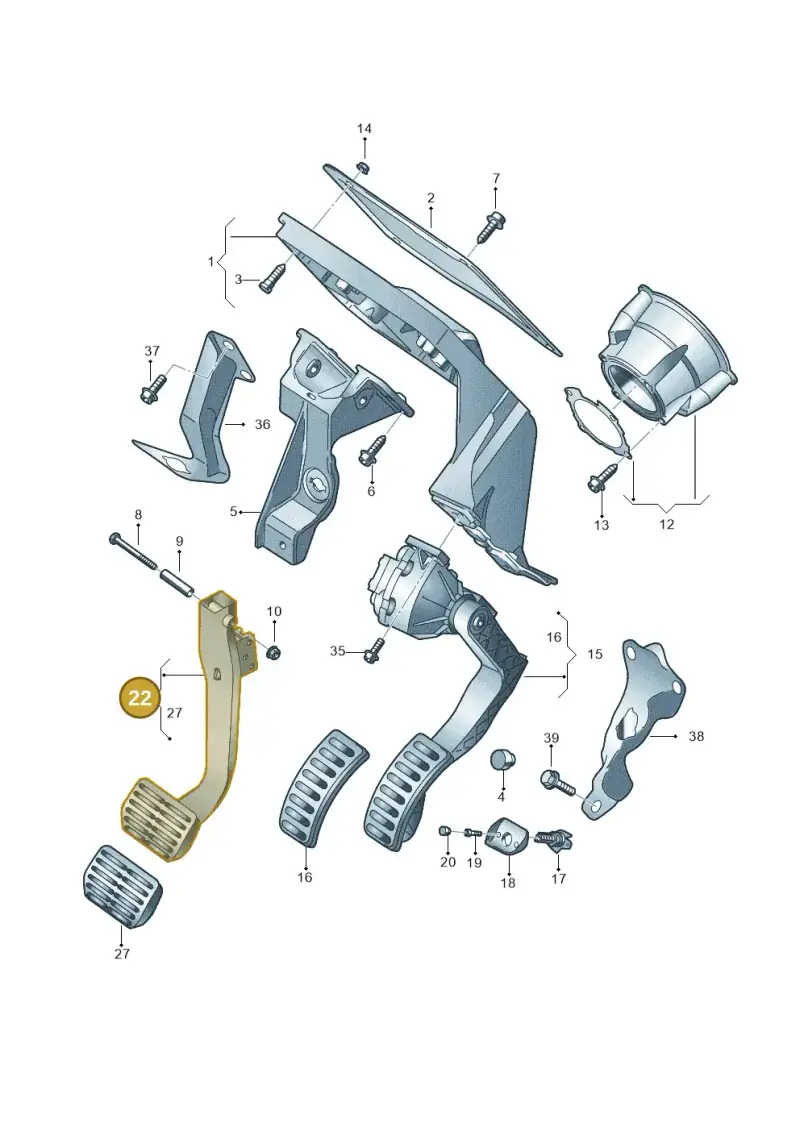 4E2723140A — Audi A8/S8/qu. lang    08> (2007-) diagram 258721250, position 22