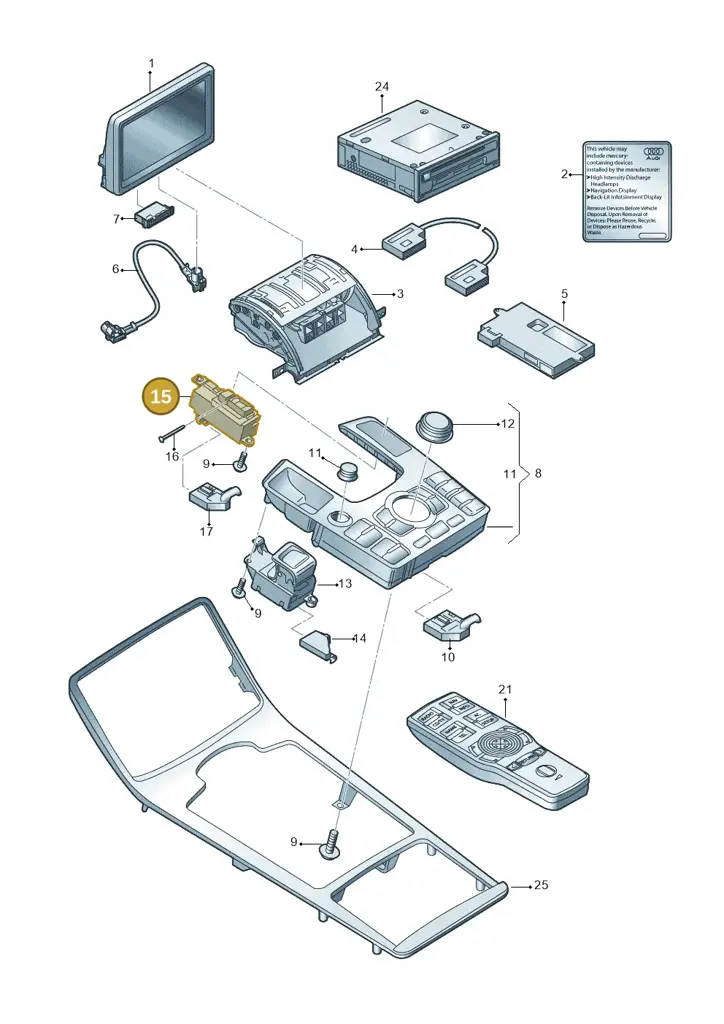 4E2905217C — Audi A8/S8/qu. lang 08> (2007-) diagram 635919000, position 15