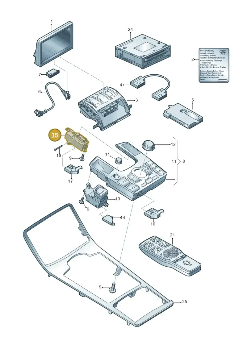 4E2905217C — Audi A8/S8/qu. lang    08> (2007-) diagram 635919000, position 15