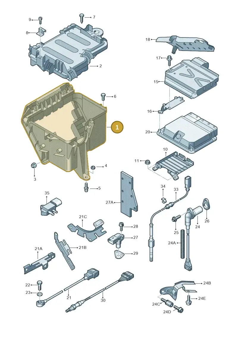 4E2937118A — Audi A8/S8/qu. lang    08> (2007-) diagram 291906000, position 1