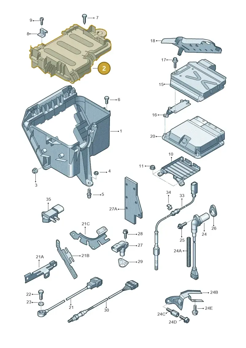 4E2937128A — Audi A8/S8/qu. lang    08> (2007-) diagram 291906000, position 2