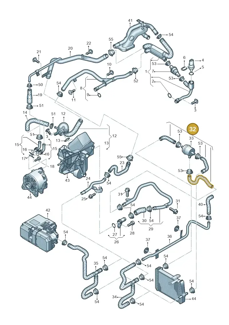 4E4121030 — Audi A8/S8/qu. lang    08> (2007-) diagram 291121640, position 32