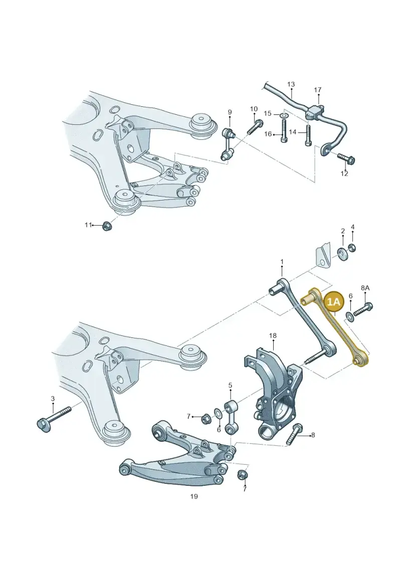 4E4501529 — Audi A8/S8/qu. lang    08> (2007-) diagram 291505100, position 1A