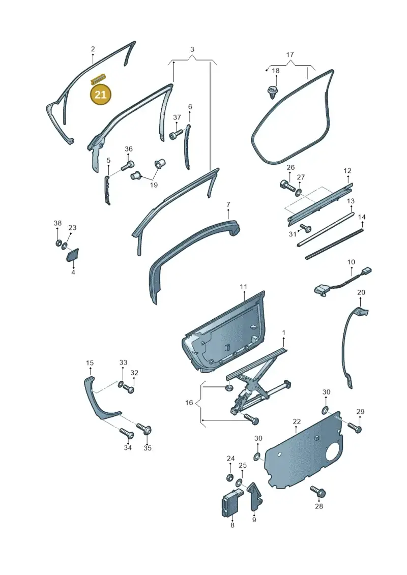 4E4837534C9DQ — Audi A8/S8/qu. lang    08> (2007-) diagram 291839350, position 21