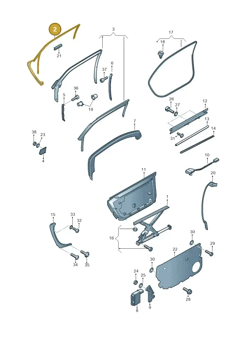 4E4839440E — Audi A8/S8/qu. lang    08> (2007-) diagram 291839350, position 2