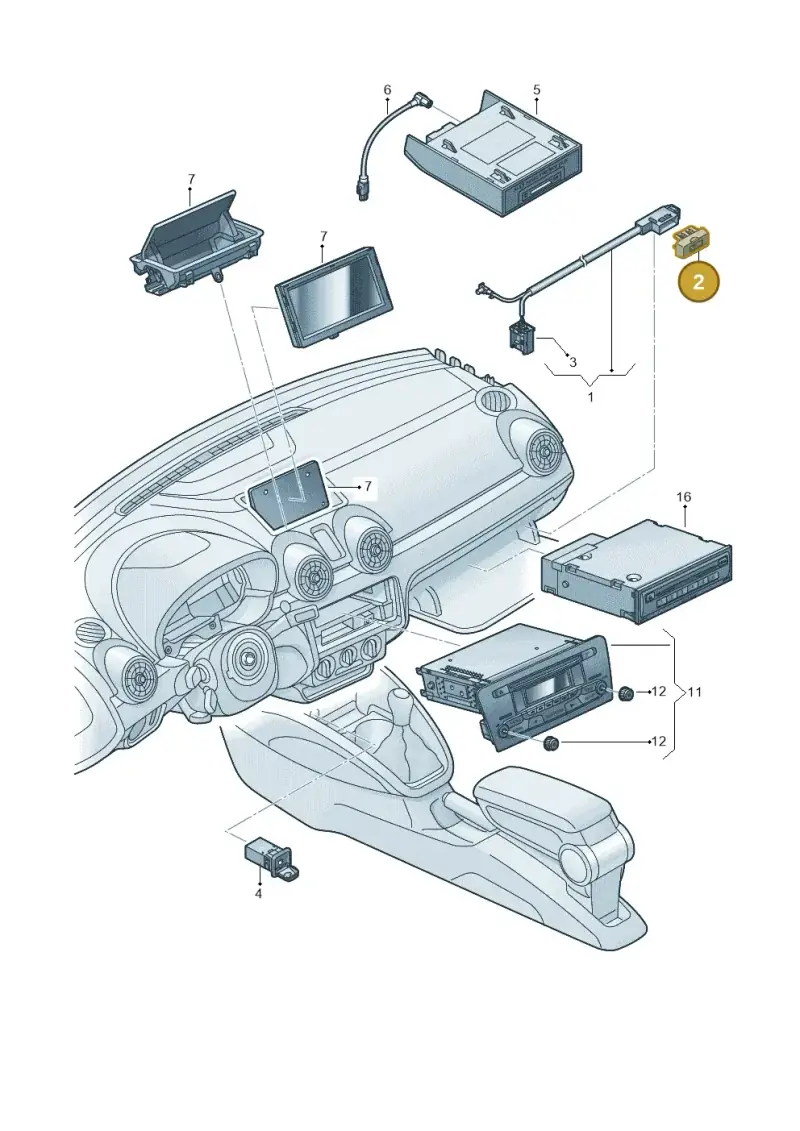 4F0035909 — Audi A1 Sportback (2010-2015) diagram 708035380, position 2