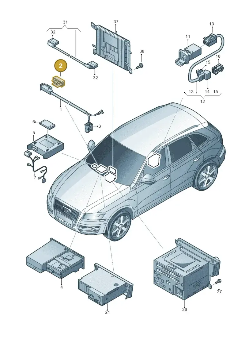 4F0035909 — Audi Q5 qu. 2.0 TDI (2012-2017) diagram 751035380, position 2
