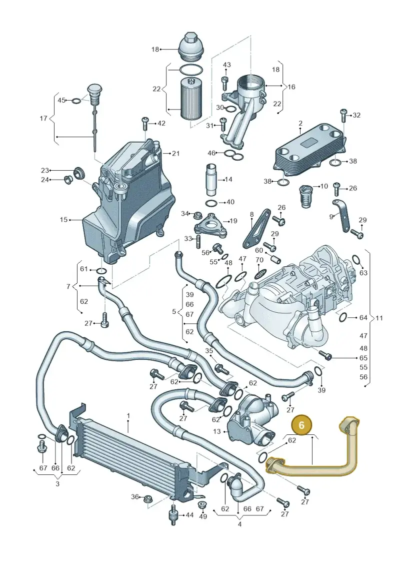 4F0117318A — Audi RS6 Avant qu.5.0 (2007-2010) diagram 641115000, position 6