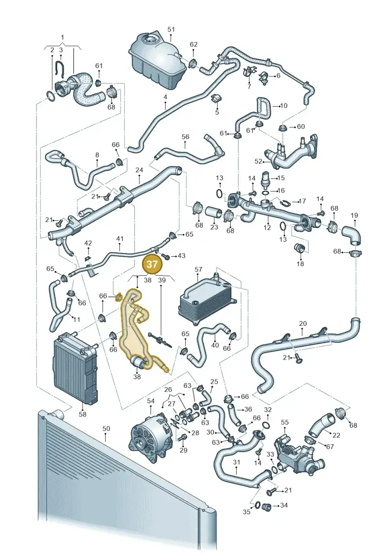 4F0121030D — Audi A6 2.7 TDI (2008-2011) diagram 448121610, position 37