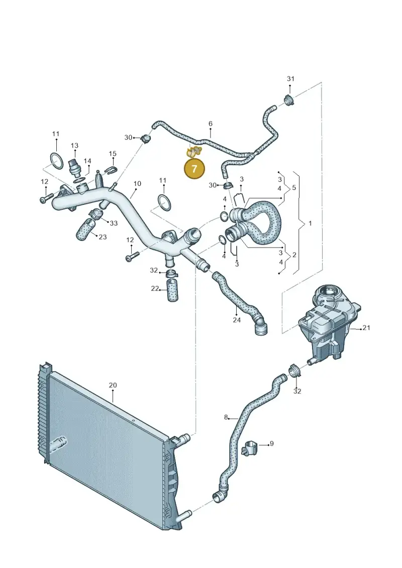 4F0121093 — Audi A6 2.7 TDI (2008-2011) diagram 448121400, position 7