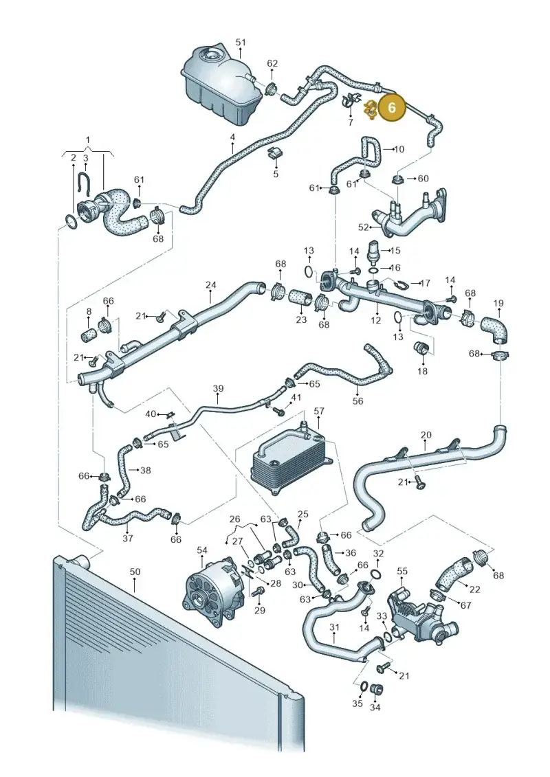 4F0121093 — Audi A6 2.7 TDI (2008-2011) diagram 448121600, position 6