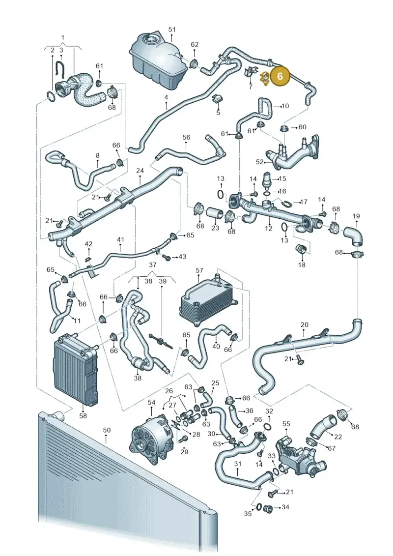 4F0121093 — Audi A6 2.7 TDI (2008-2011) diagram 448121610, position 6
