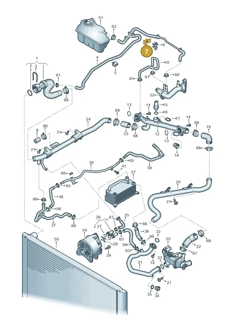 4F0121094 — Audi A6 2.7 TDI (2008-2011) diagram 448121600, position 7