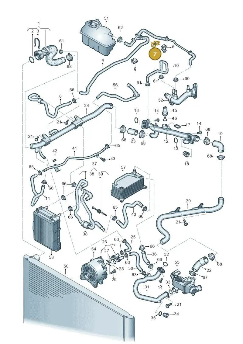4F0121094 — Audi A6 2.7 TDI (2008-2011) diagram 448121610, position 7