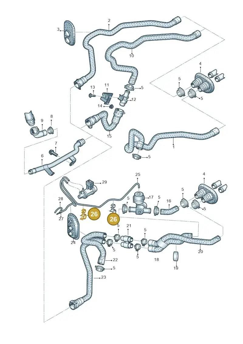 4F0121094 — Audi Q5 qu. 2.0 TDI (2008-2012) diagram 620819550, position 26