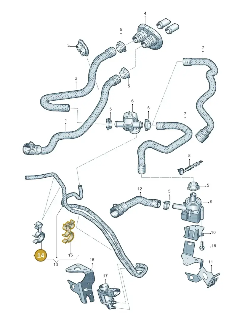 4F0121094 — Audi A4 Av. Allroad (2008-2016) diagram 620819450, position 14