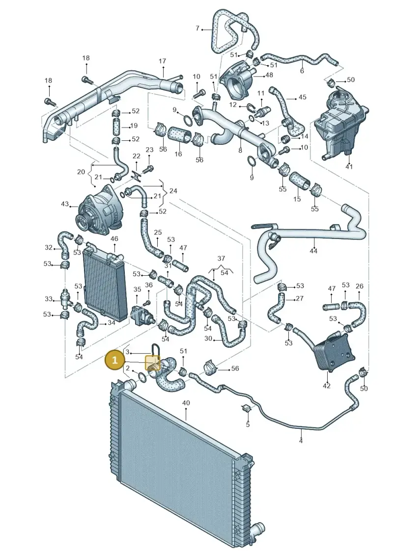4F0121101E — Audi A6/S6/Avant/qu.   05> (2004-) diagram 448121500, position 1