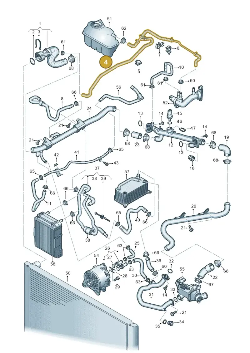 4F0121107BB — Audi A6 2.7 TDI (2008-2011) diagram 448121610, position 4